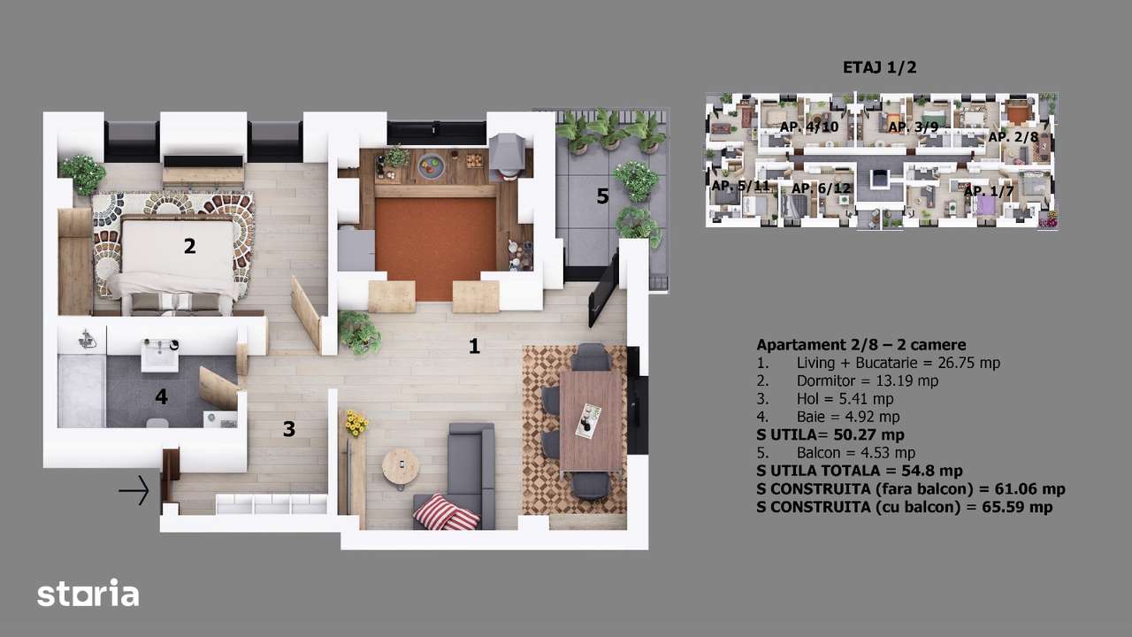 Apartament 2 camere | 23 August Lidl | Preturi promotionale Comision 0-1
