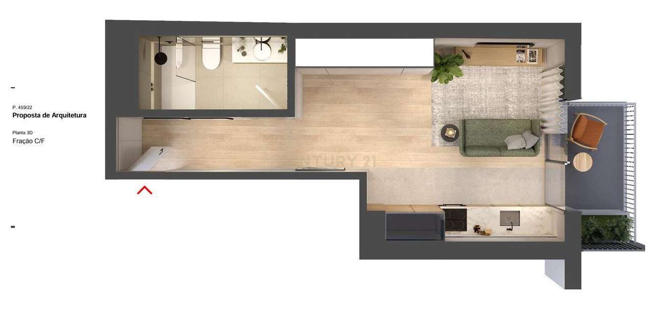 Apartamento T0 com Vista para a Cidade em Vila Nova de Gaia | LA RESID-21