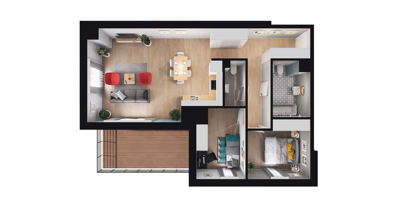 Vi² by Blockhaus  | mieszkanie 3-pok. | A_54 - Pełny obrazek: 3/9