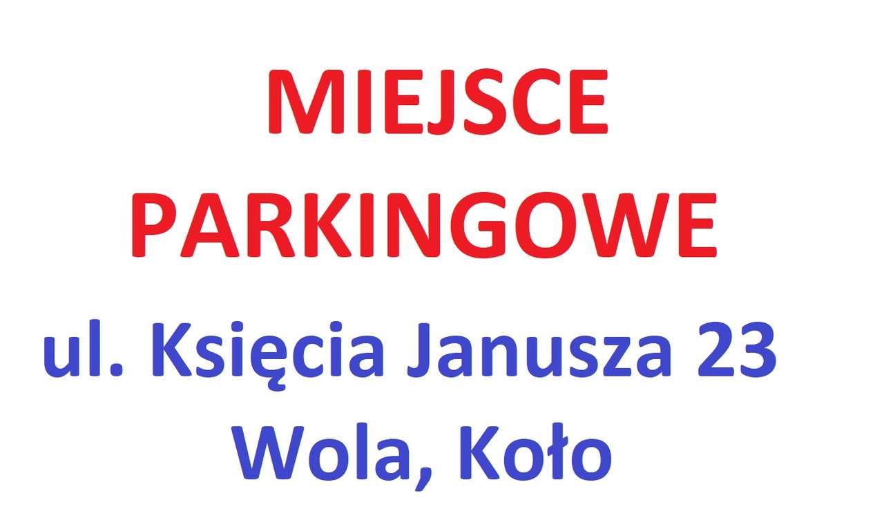 Miejsce postojowe zewnętrzne Koło