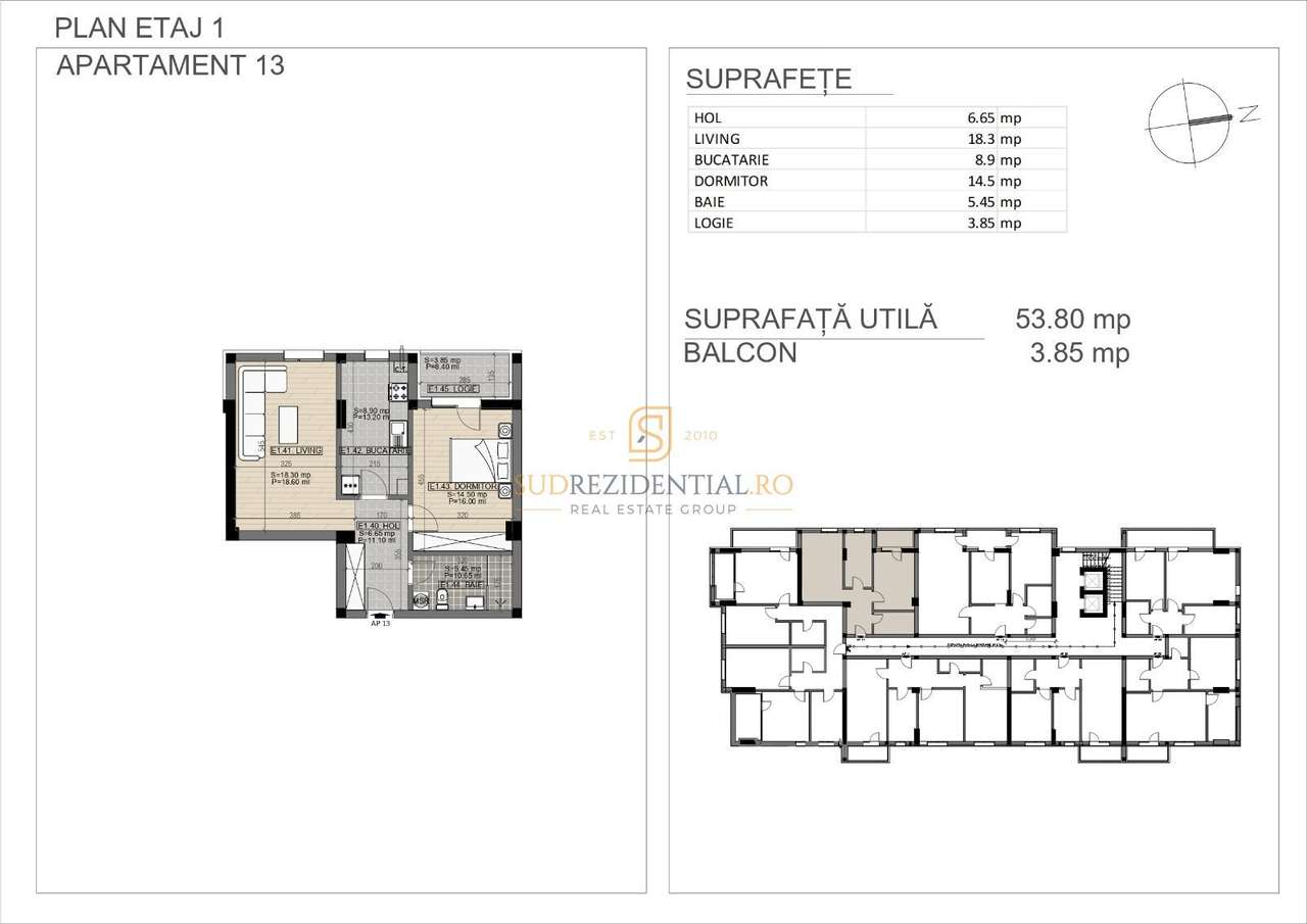 Apartament modern cu incalzire in pardoseala, 2 camere, imobil nou, S4 - Imagine principală: 5/20