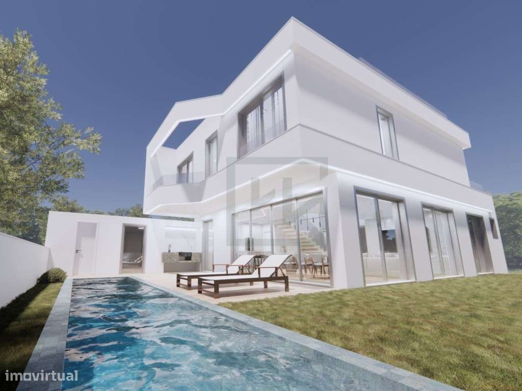 Aroeira / Moradia Nova V4 com rooftop e piscina-7