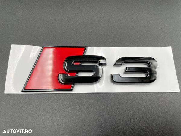 Set embleme Premium Audi S3 Negru / Roșu - 7