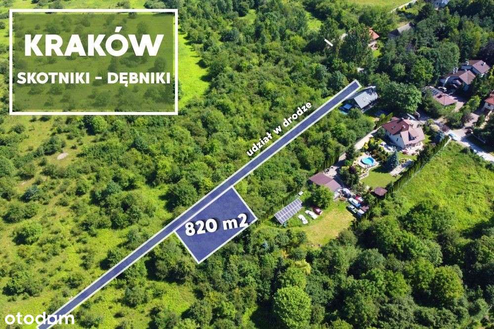 Działka rolna Kraków | Skotniki | Dębniki | 820 m²