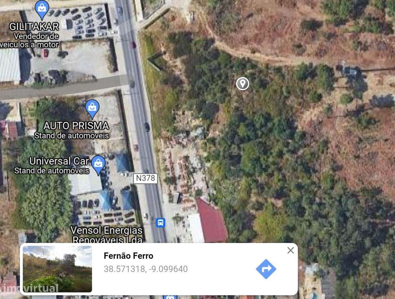 Terreno Rústico 5.644m2 na Estrada Nacional 378 em Fernão Ferro - Grande imagem: 3/3