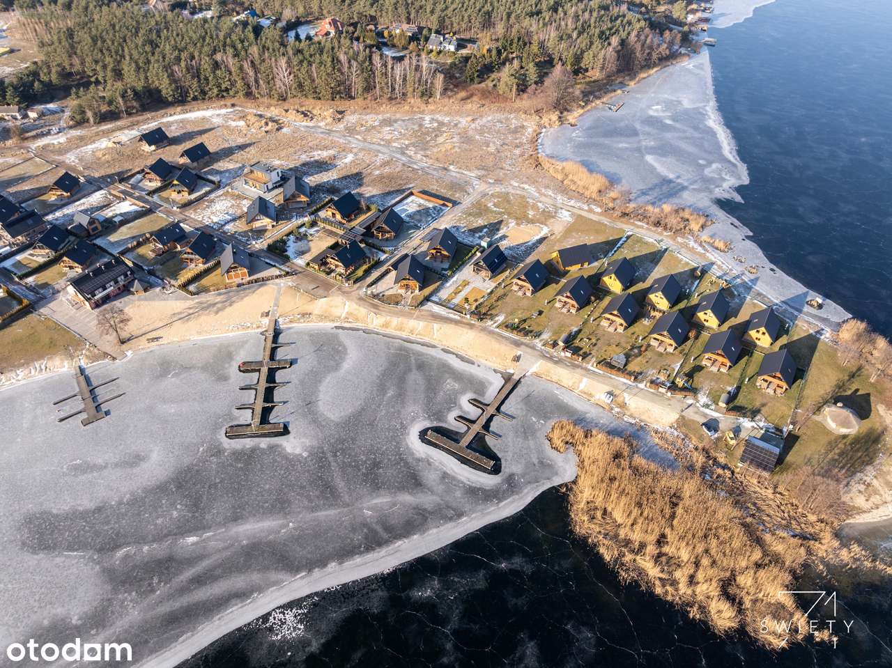 Dom nad jeziorem, pierwsza linia, marina, Wielka Pętla Wielkopolski-18
