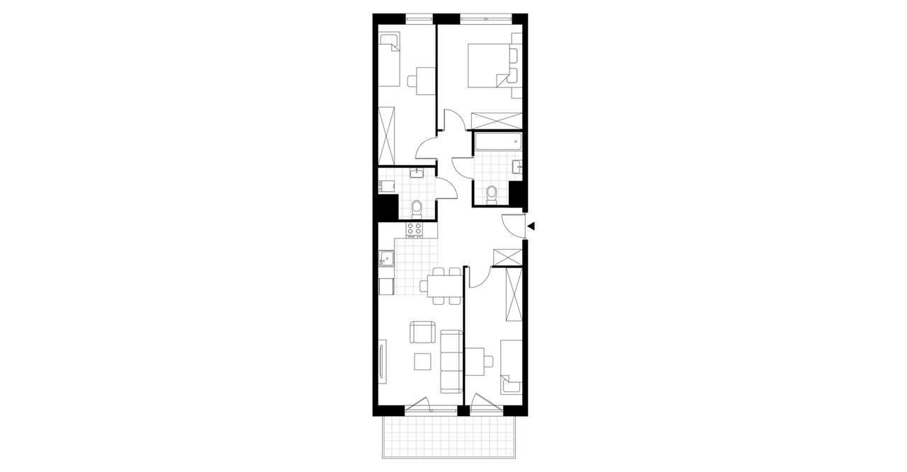 4-pokojowe mieszkanie 70m2 + balkon Bez Prowizji - Pełny obrazek: 2/7