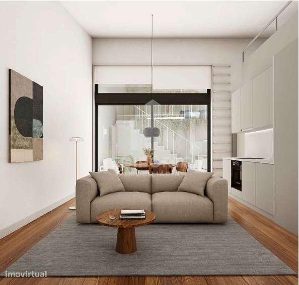 Apartamento T1+1 novo  Mezanine  (pé direito de 5 metros ) com  2 terr - Grande imagem: 5/10