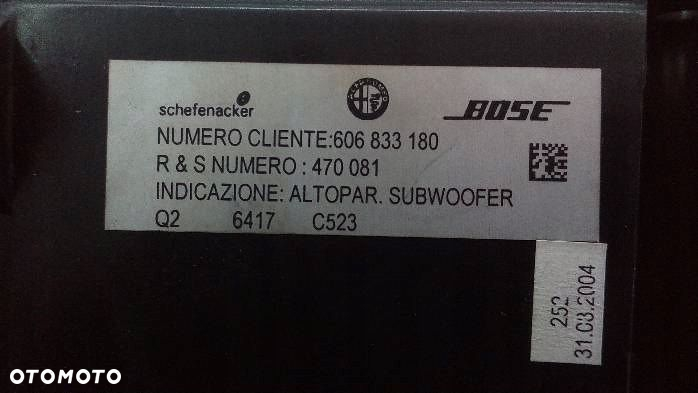 Zestaw głośników Alfa Romeo GT 00606833250 - 5