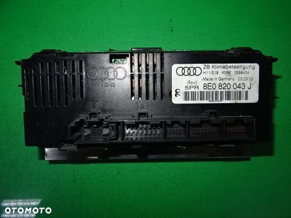 PANEL STEROWANIA NAWIEWU AUDI A4 B6 8E0820043J NR74 - 8