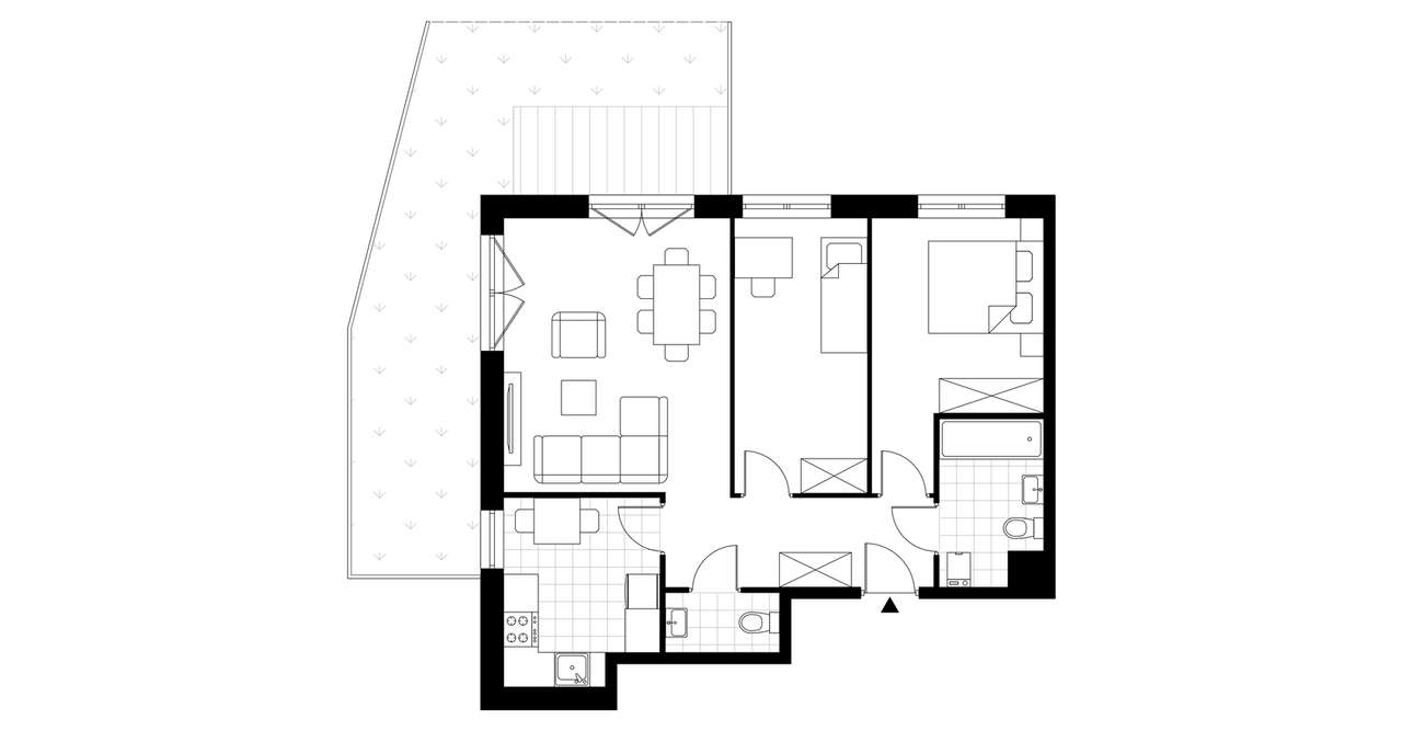 3-pokojowe mieszkanie 62m2 + ogródek Bez Prowizji - Pełny obrazek: 3/8