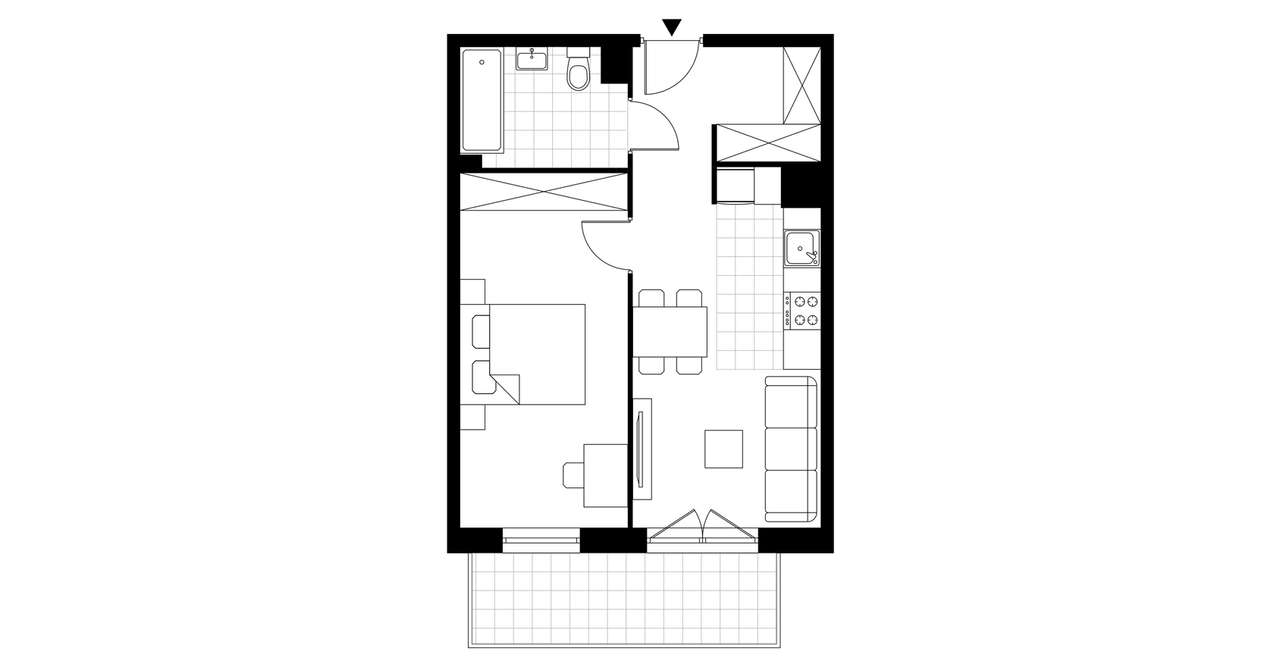 2-pokojowe mieszkanie 40m2 Bez Prowizji - Pełny obrazek: 4/9