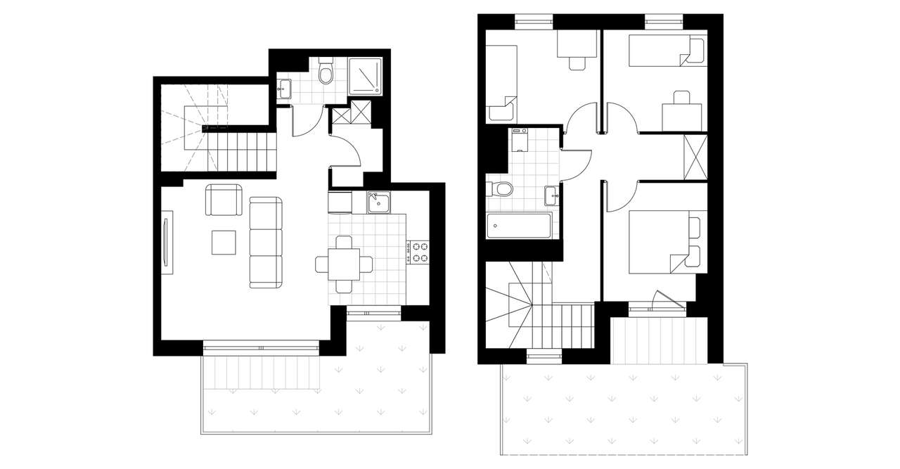 4-pokojowe mieszkanie 64m2 + 2 ogródki - Pełny obrazek: 3/8