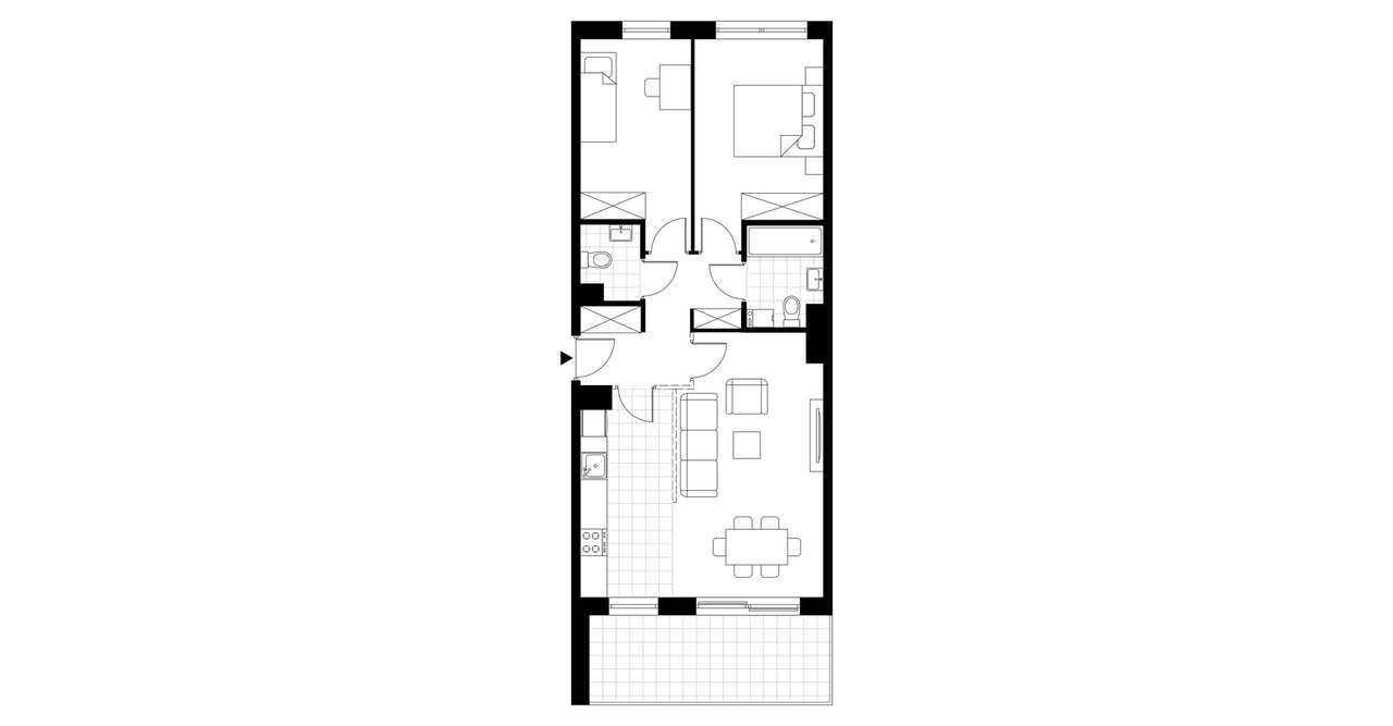 3-pokojowe mieszkanie 66m2 + taras Bez Prowizji - Pełny obrazek: 3/8
