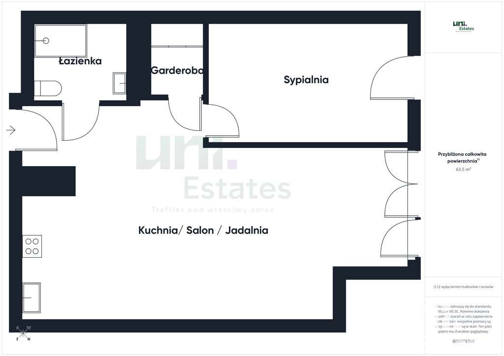 WŁOSKI B. WYSOKI STANDARD l 63,5m² l OKAZJA - Pełny obrazek: 2/20