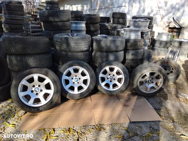 Set jante aliaj R16 IS 20 7JX16H2 5X120 6762000 BMW SERIA 5 E60 E61 + anvelope iarna 215/55 R16 - 1