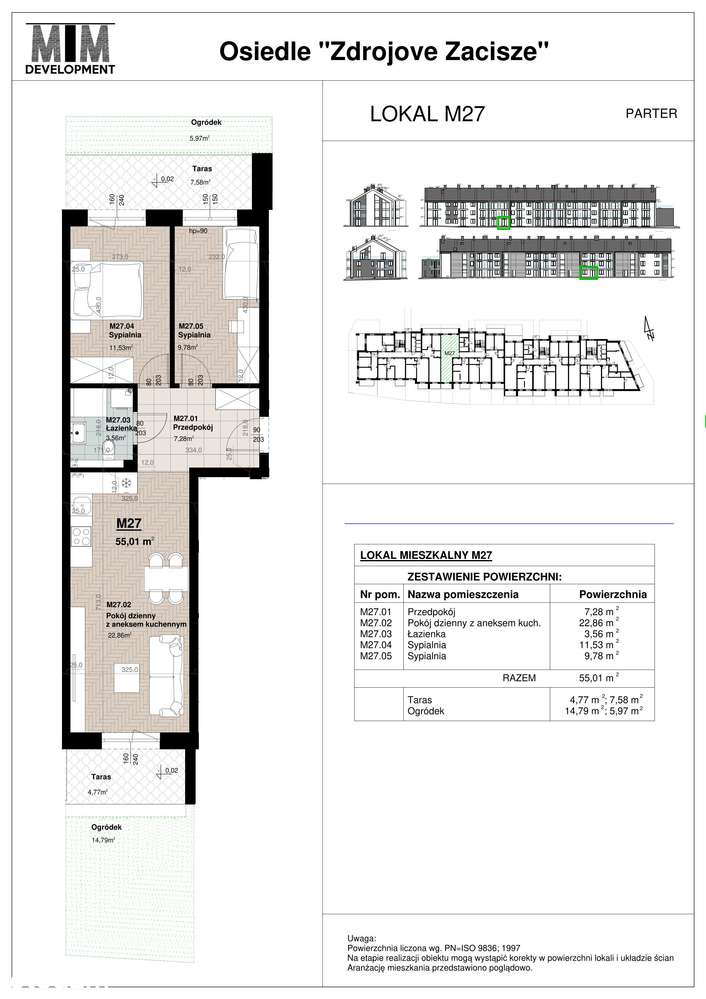 Osiedle Zdrojove Zacisze Busko-Zdrój | Mieszkanie AM27 - 55,01 m2 - Pełny obrazek: 2/7