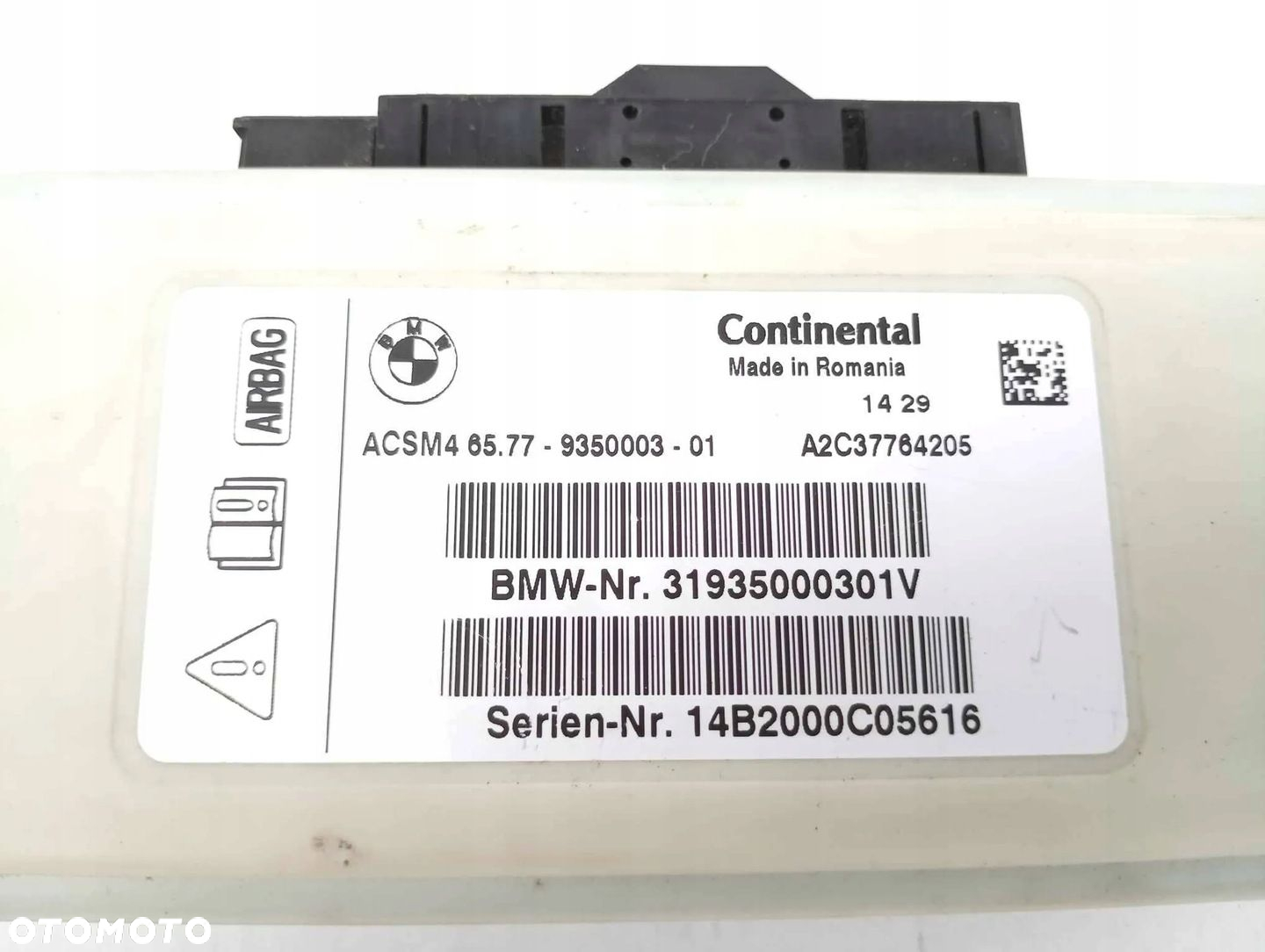 BMW F10 F11 F12 moduł poduszki AIRBAG 9350003 - 6