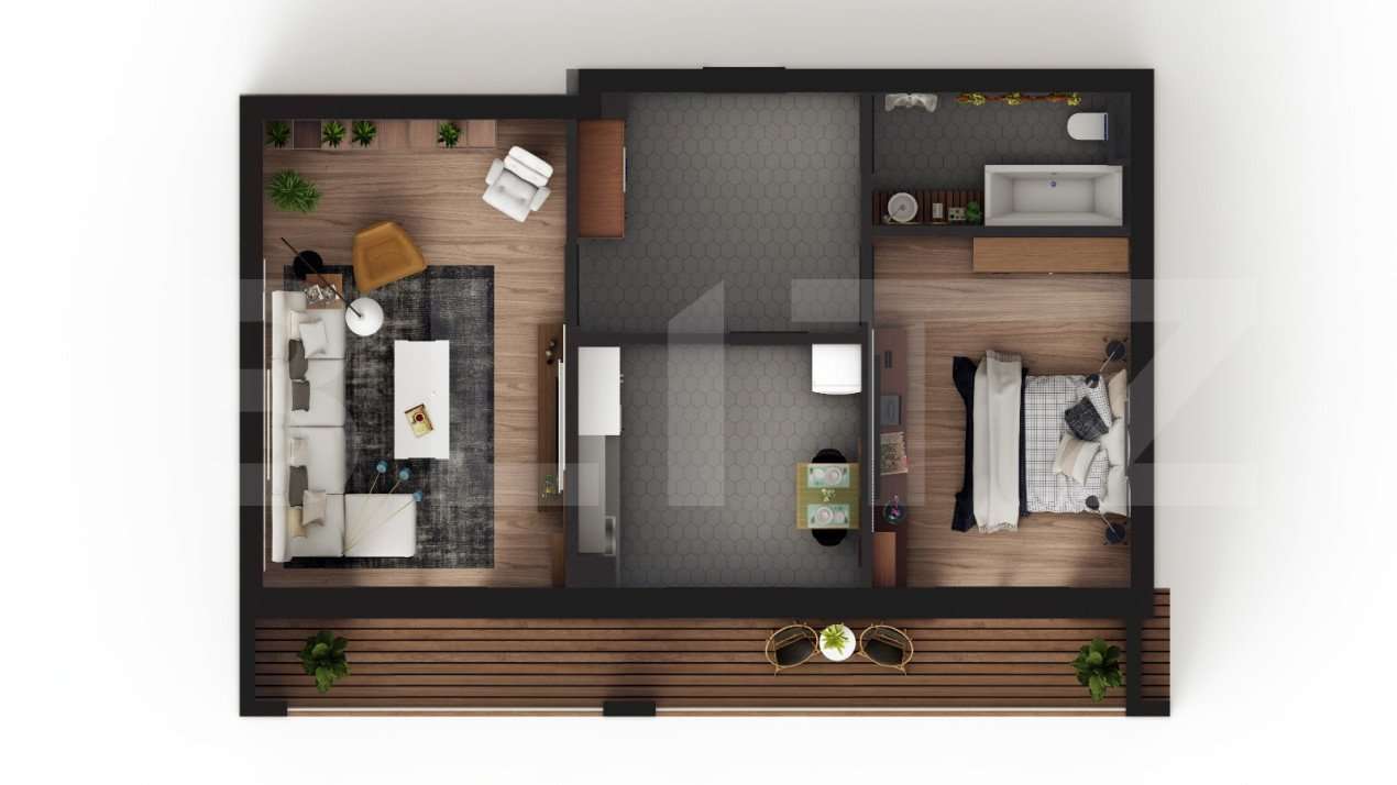 PROMO TVA! Apartament de 2 camere, decomandat, etaj intermediar, zona - Imagine principală: 2/9