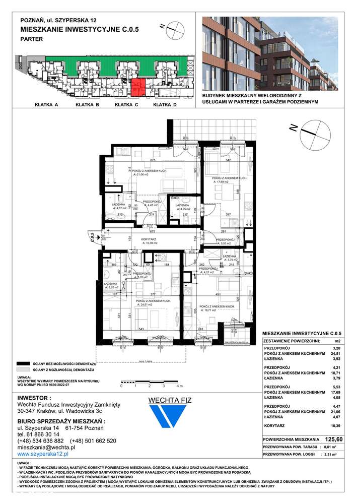 4-pokojowe mieszkanie 125m2 + 2 loggie - Pełny obrazek: 2/7