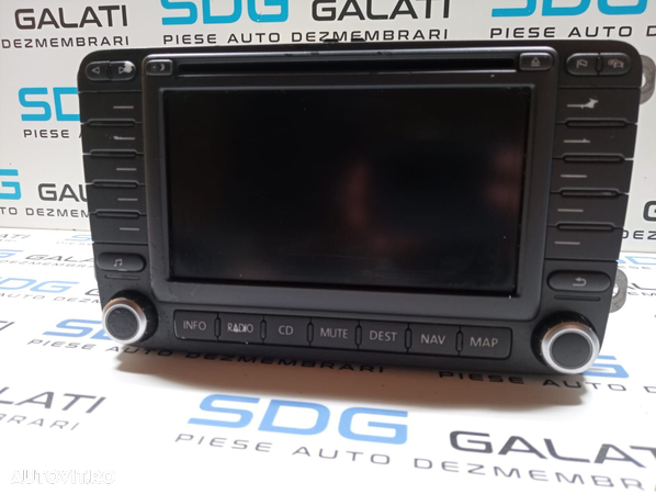 Radio CD DVD Player Navigație GPS Volkswagen Golf 5 2004 - 2008 Cod 1K0035198A 7612002015 [M3793] - 1