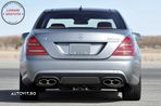 Bara Spate cu Ornamente de evacuare Mercedes S-Class W221 (2005-2011) S65 Design- livrare gratuita - 10