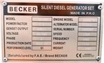 Set Generator de Curent Electric, Diesel, Becker BDG-80S, 80 kVA / 64 KW - 7