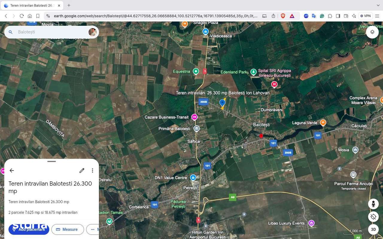 Teren intravilan 26.300 mp Saftica Balotesti - PUZ în lucru-11