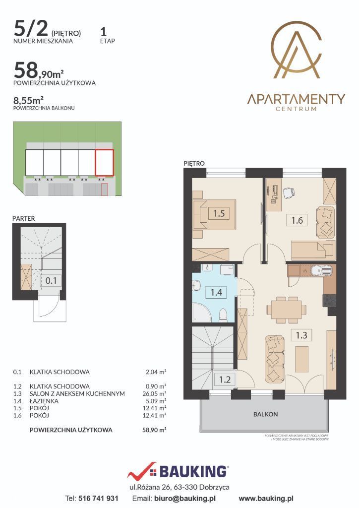 Apartament Dobrzyca 85,90 m2! BAUKING