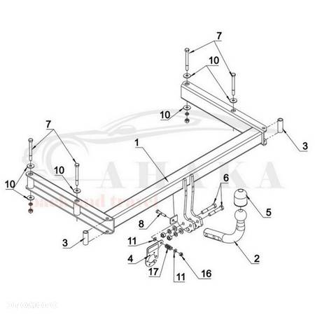 Hak Holowniczy Odkręcany Do Audi A4 B8 Sedan (Tylko S-Line / S4) 2007-2015 - 2