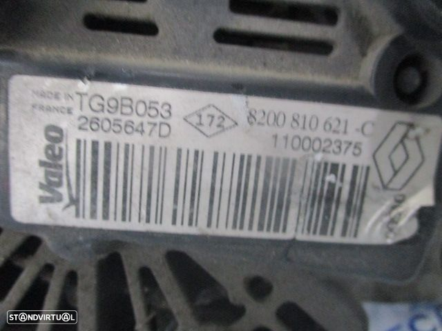 Alternador 8200810621C  2605647D DACIA SANDERO 2010 1.4I 75CV 5P PRETO VALEO - 4