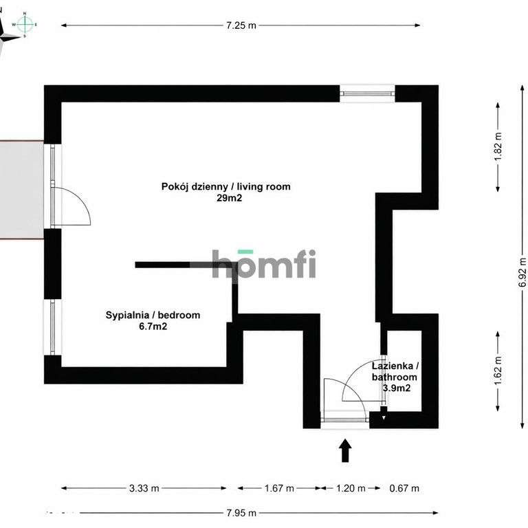 Designerskie dwa pokoje obok metra-16
