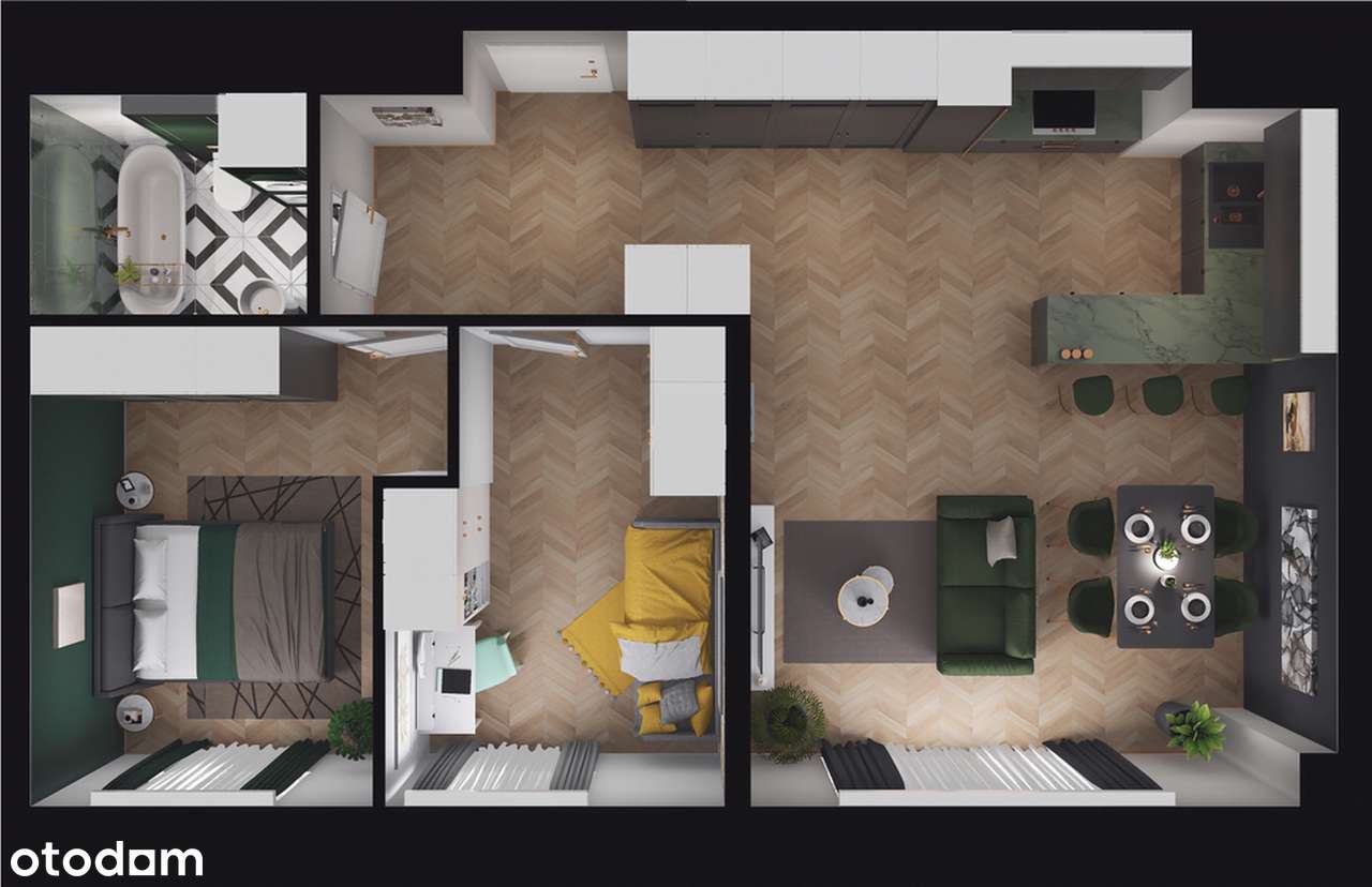 Kolejova 1 | mieszkanie 3-pok. | A.01.06 - Pełny obrazek: 3/9