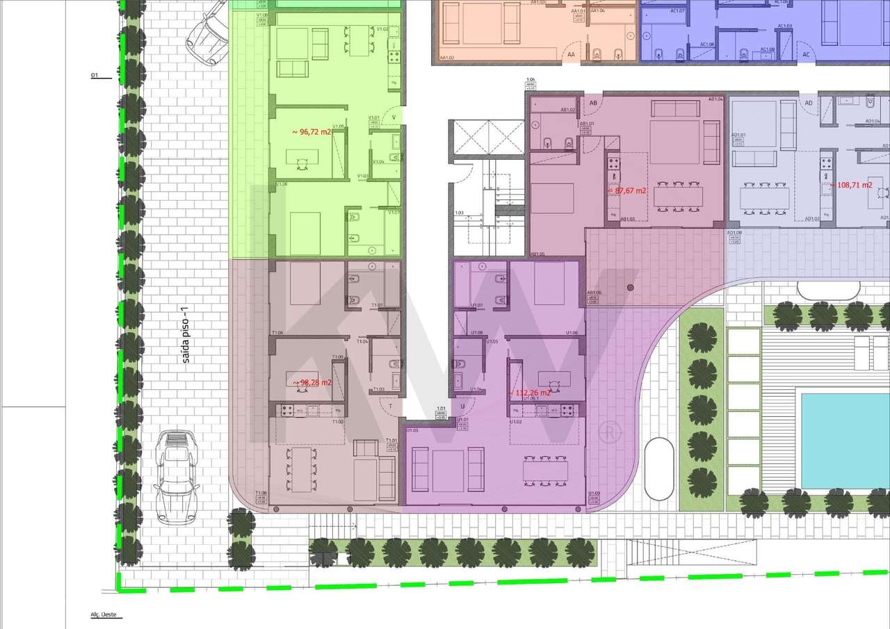 Apartamento T2 de Luxo | Fração T | Condomínio TRINDADE | Lagos, Algar - Grande imagem: 2/47