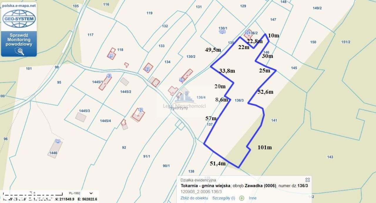 Działka budowlana w Zawadce spokój i natura - Pełny obrazek: 4/11
