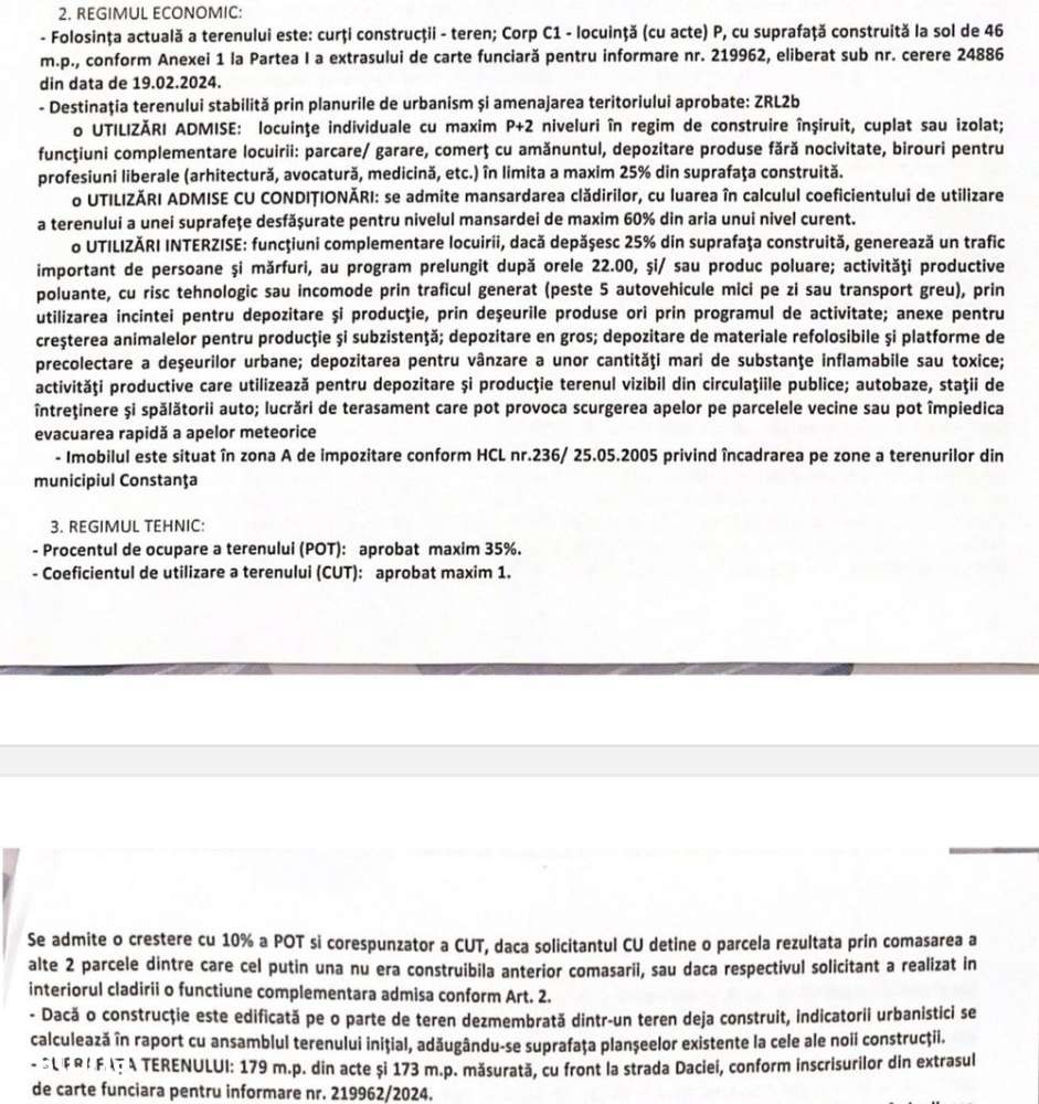 Teren Constanta 174mp Str Dacia langa Bd. MAMAIA - Imagine principală: 3/3