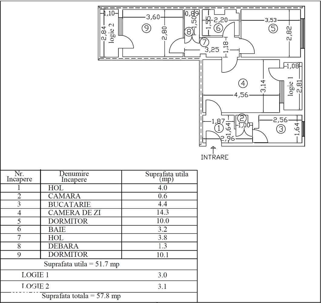 EXCLUSIV - Cafrom Imobiliare - Apartament 3 camere cf.2A de Vanzare-0