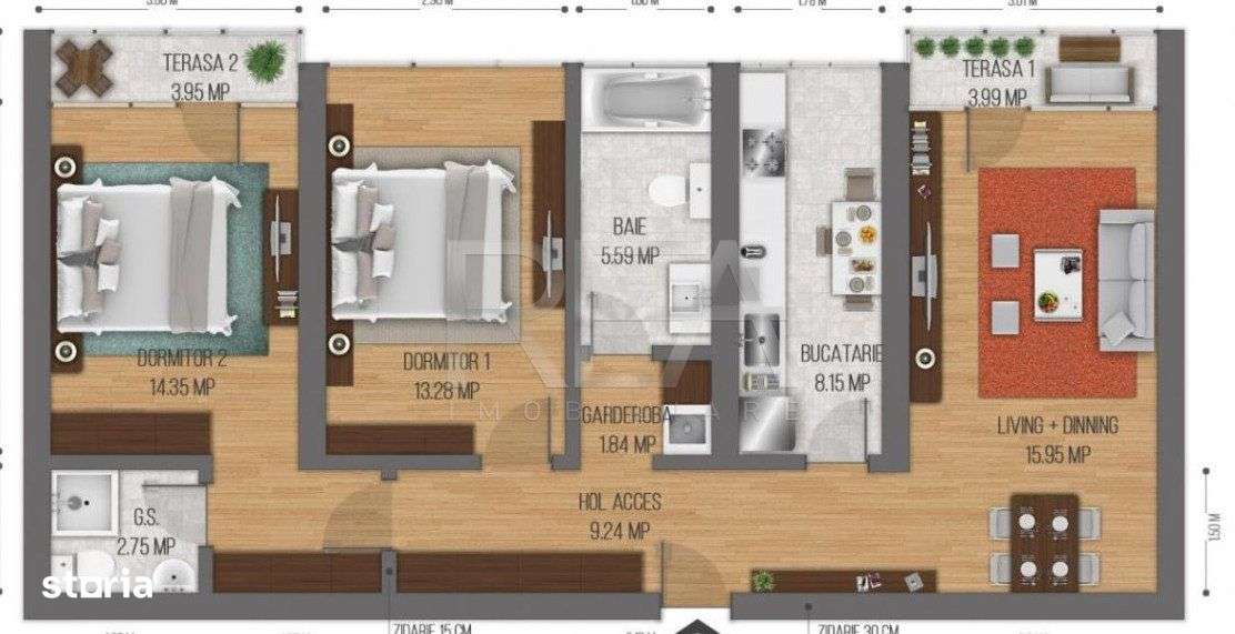 Apartament 3 Camere + Loc de Parcare Transparent Residence 3 - Imagine principală: 2/19