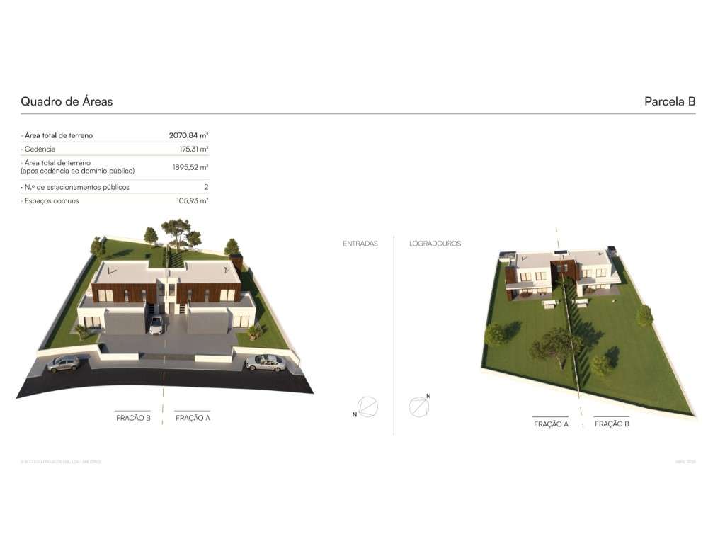 Parcela B | Terreno com projeto para Moradias T4-3