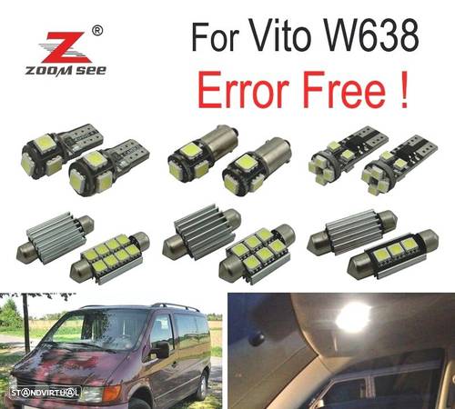 KIT COMPLETO DE 13 LÂMPADAS LED INTERIOR PARA MERCEDES VITO W638 96-03 - 1