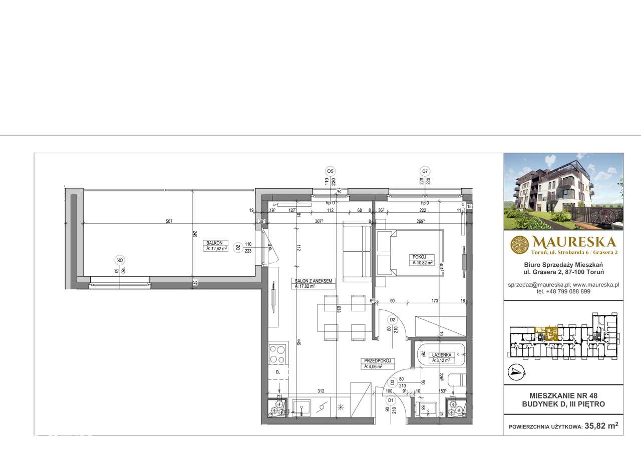Osiedle Maureska | mieszkanie 2-pok. | D.48 - Pełny obrazek: 2/7