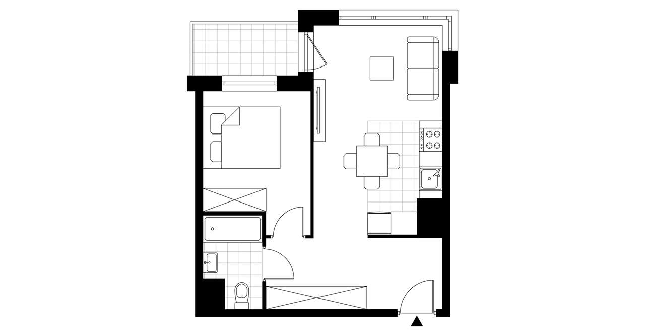 2-pokojowe mieszkanie 37m2 + balkon Bez Prowizji - Pełny obrazek: 3/6