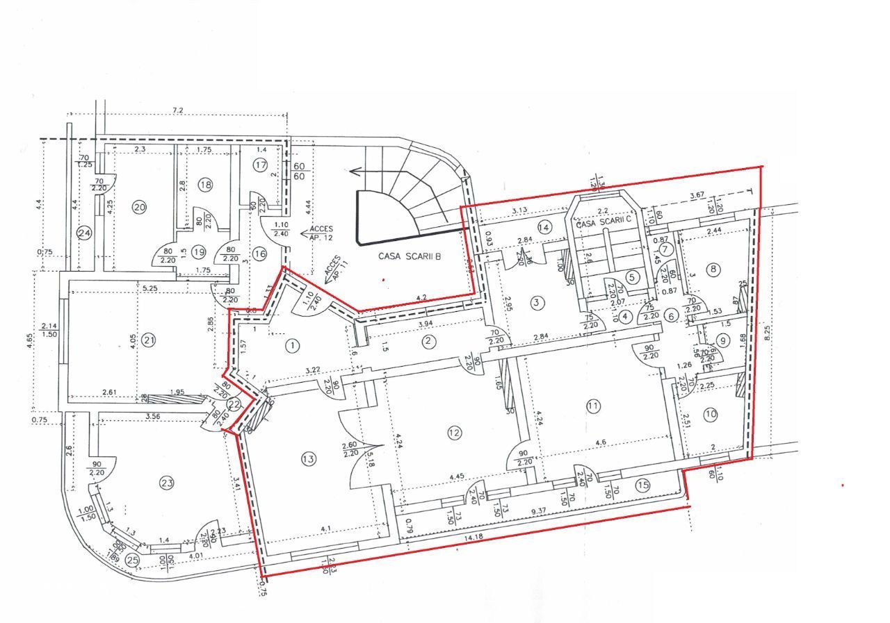 Ultracentral apartament 3 camere 140 mp ideal birou