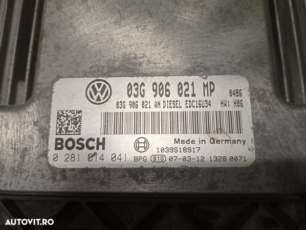 ECU Calculator Motor Volkswagen Passat B6 2.0 TDI 2005 - 2010 Cod 03G906021MP 03G906021AN 0281014041 [M4390] - 4