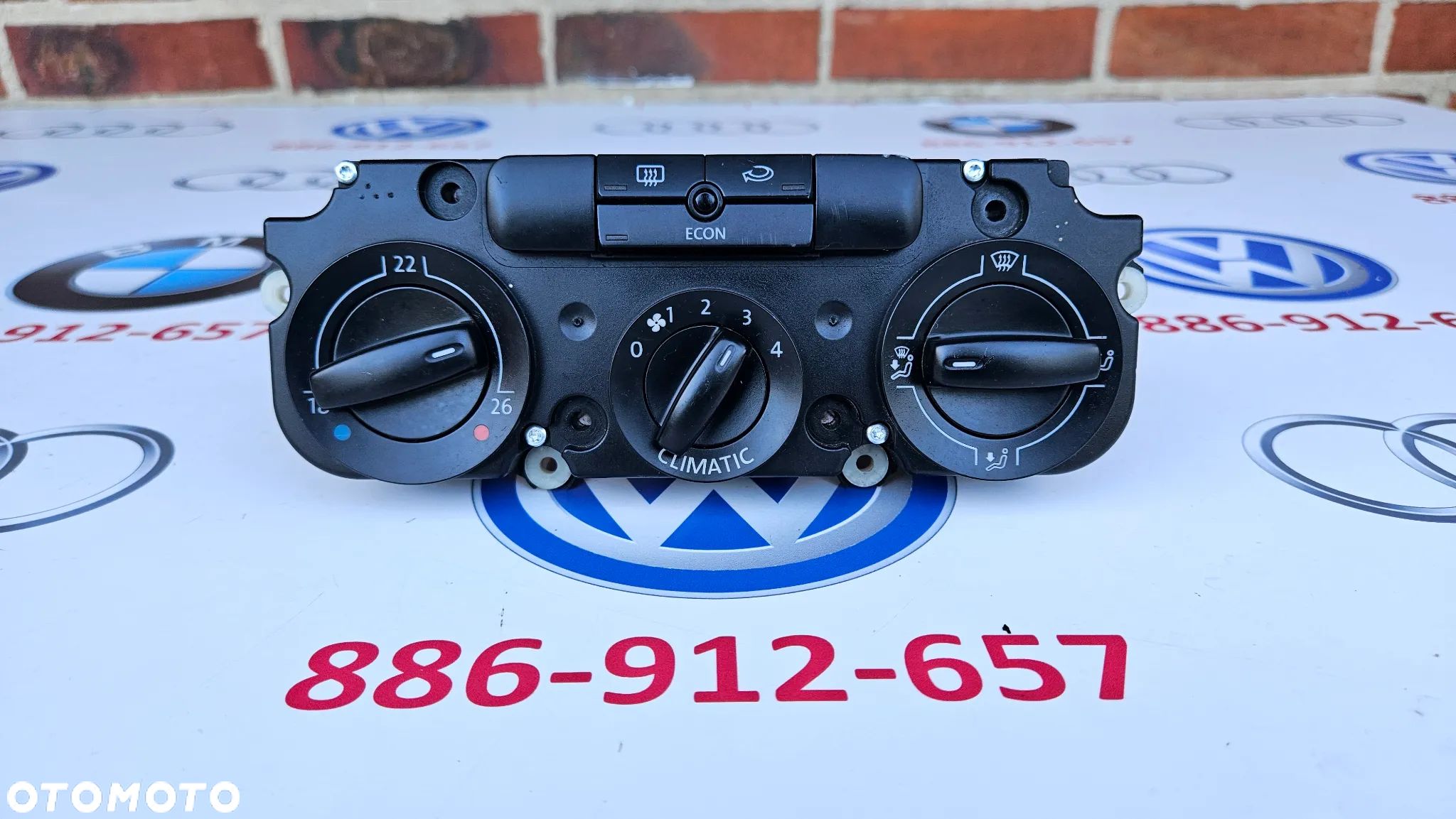 VW Golf V 5 1K Panel klimatyzacji Sterowanie nawiewem Panel klimy AC 1K0820047DP - 1
