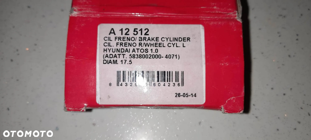 Cylinderek hamulcowy tył P  HYUNDAI ATOS, GETZ 1.0-1.6 02.98-12.10 - 3