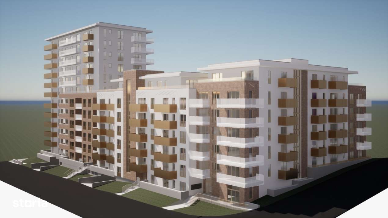 Apartament 2 camere, 67 mp total, 2 balcoane, semifinisat, str. Corne - Imagine principală: 2/2