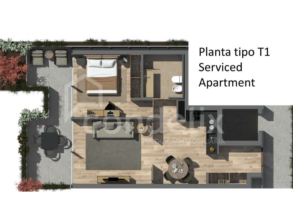 Apartamento T1 em fase de construção em Matosinhos - Grande imagem: 5/12
