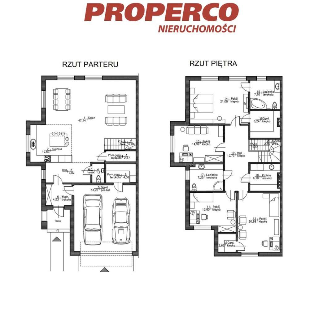 Bliźniak 232m2, 5 pok, działka 534m2, Powsin - Pełny obrazek: 4/5