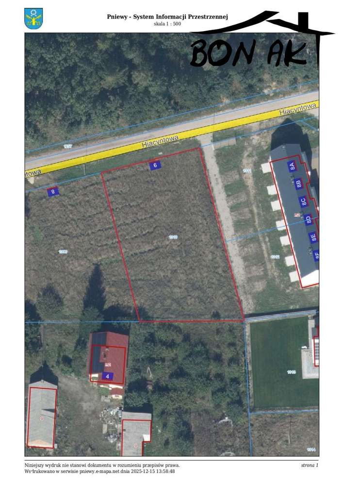 Działka budowlana ul. Hiacyntowa 9-4